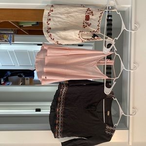 Three crop shirts two from Hollister one from forever 21